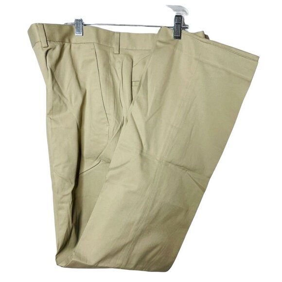 Mens Khaki Dress Pants Beige Express Agent Size 34 Relax Fit Trousers u New With - Picture 2 of 6